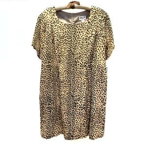 Silk leopard print dress